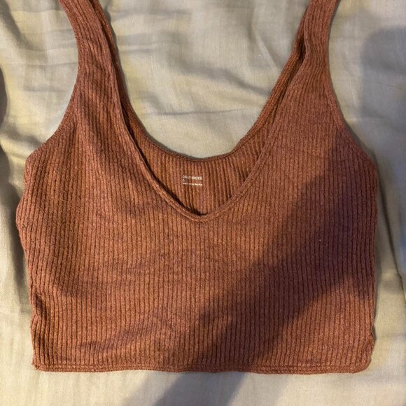 Gilly Hicks Women's Brown and Pink Crop-top - Picture 1 of 1